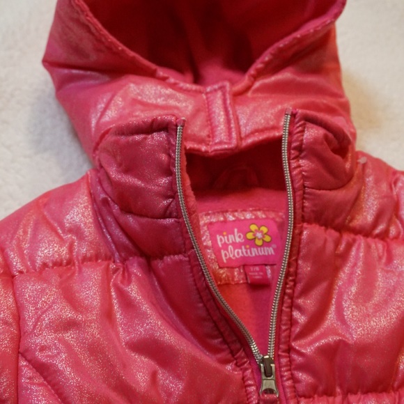 Pink platinum Winter Jacket for kids size 7/8 - Picture 4 of 5